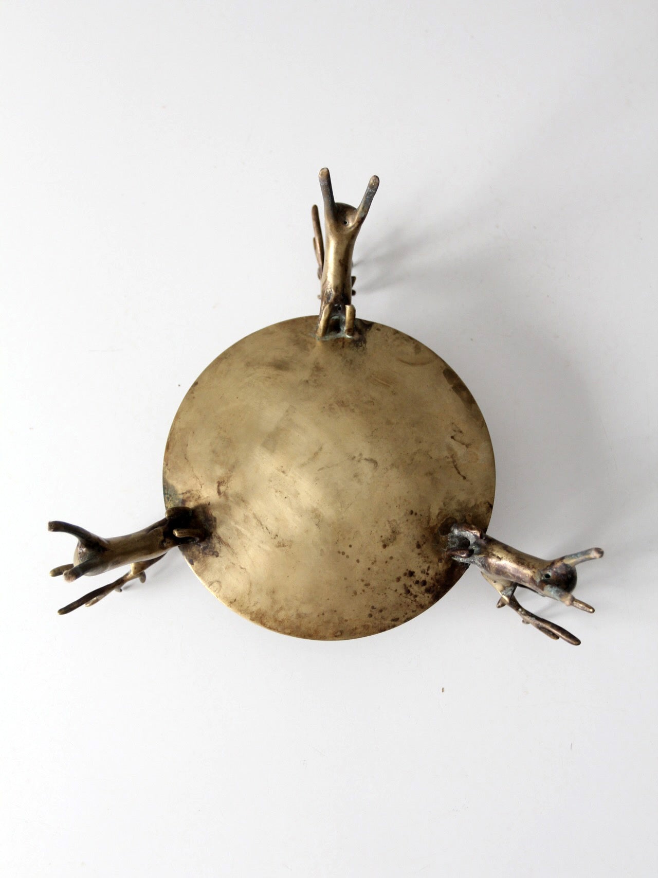 mid-century brass deer stand