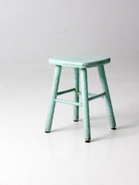 vintage painted wood stool