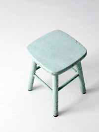 vintage painted wood stool