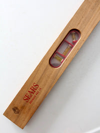 vintage Sears wood carpenter's level