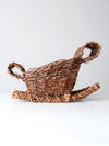 vintage wicker sleigh basket