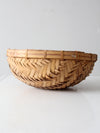 vintage rattan basket bowl