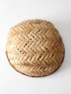 vintage rattan basket bowl