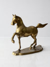 mid century brass horse figure