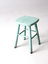 vintage painted wood stool