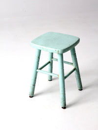 vintage painted wood stool