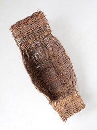 vintage wicker sleigh basket