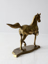 mid century brass horse figure