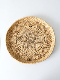 vintage woven basket tray