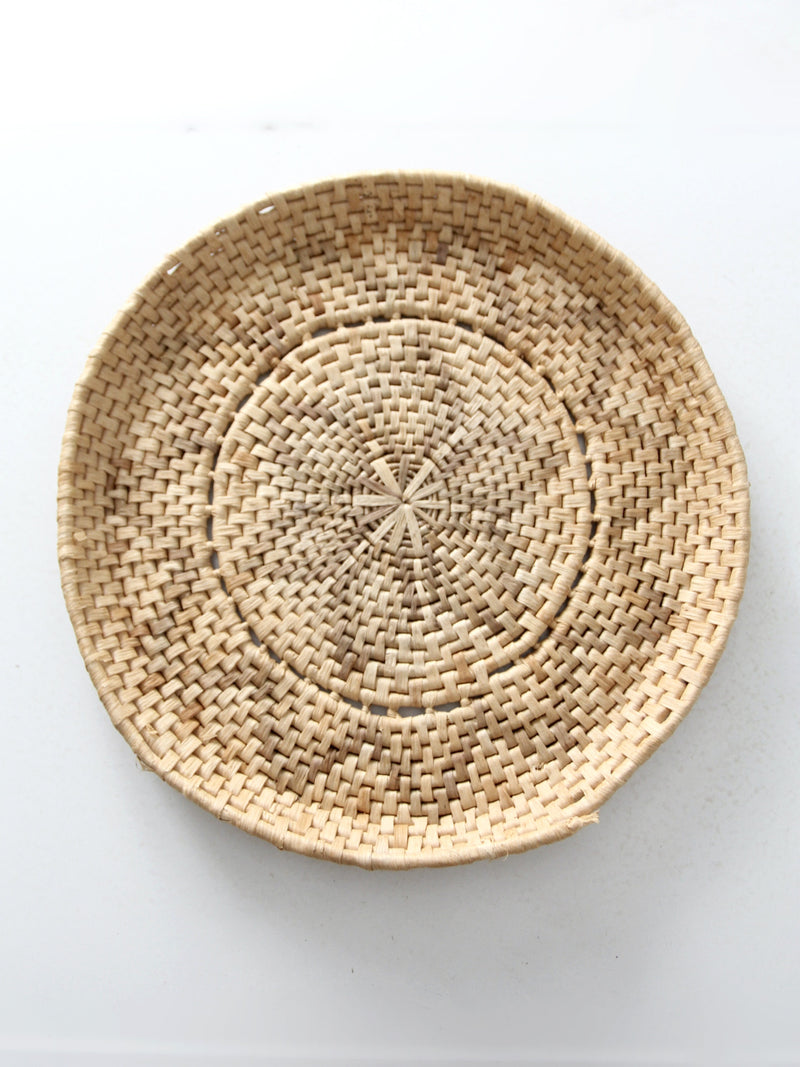 vintage woven basket tray