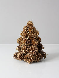vintage gold pinecone tree
