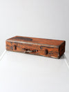 vintage orange wooden tool box