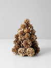 vintage gold pinecone tree