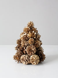 vintage gold pinecone tree