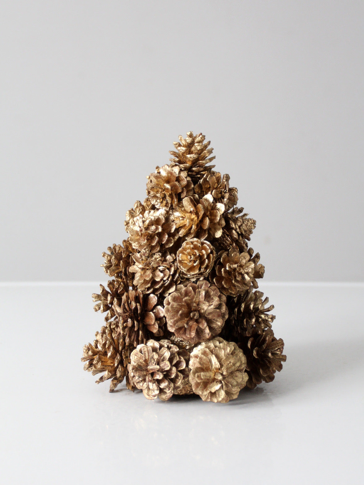 vintage gold pinecone tree