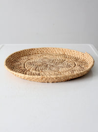 vintage woven basket tray