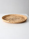vintage woven basket tray
