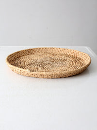 vintage woven basket tray