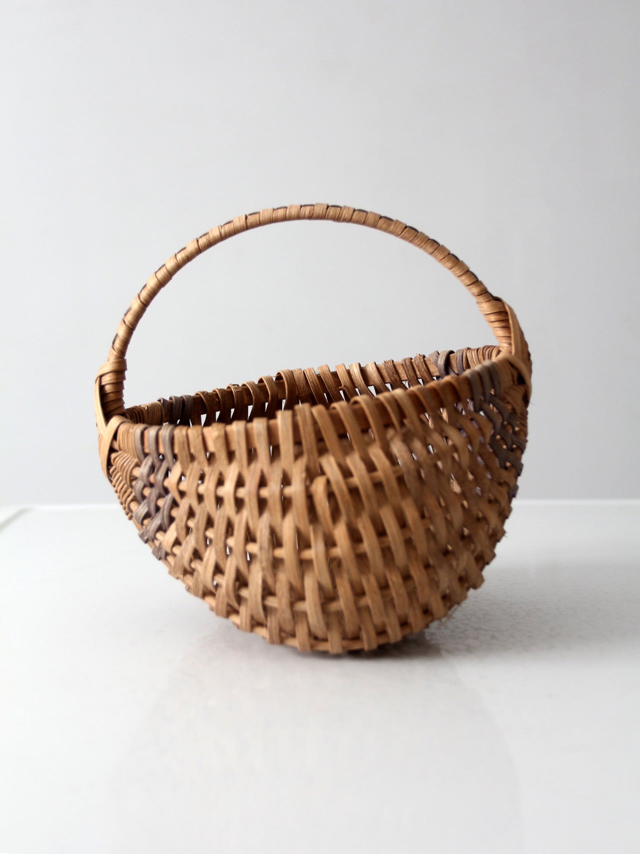 vintage handmade buttocks basket