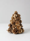 vintage gold pinecone tree