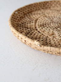vintage woven basket tray