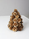 vintage gold pinecone tree