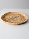 vintage woven basket tray