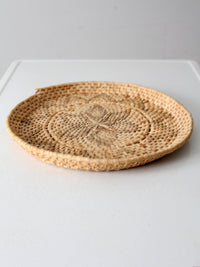 vintage woven basket tray