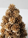 vintage gold pinecone tree