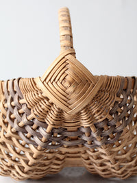 vintage handmade buttocks basket