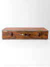 vintage orange wooden tool box