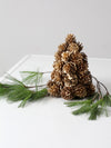 vintage gold pinecone tree