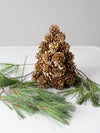 vintage gold pinecone tree