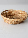 vintage woven coil basket bowl