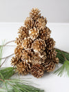 vintage gold pinecone tree