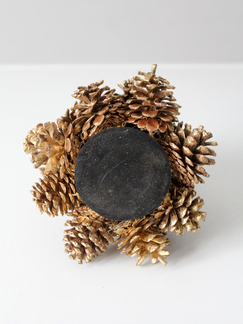 vintage gold pinecone tree