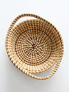 vintage woven coil basket bowl