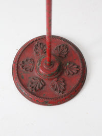 antique Crown bird cage with cast iron stand