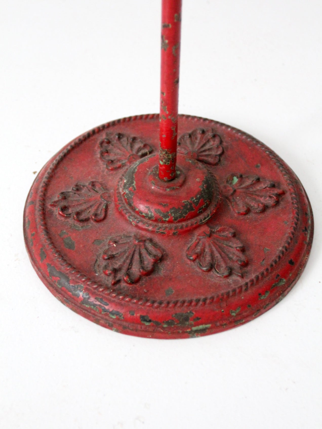 antique Crown bird cage with cast iron stand