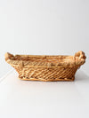 vintage woven basket tray