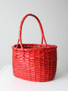 vintage red gathering basket