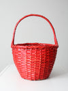 vintage red gathering basket