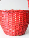 vintage red gathering basket