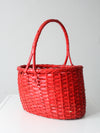 vintage red gathering basket