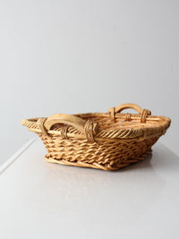 vintage woven basket tray