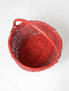 vintage red gathering basket