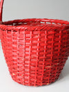 vintage red gathering basket