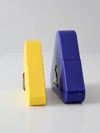 vintage Liz Claiborne Realities perfume bottles | pair of empty geometric bottles
