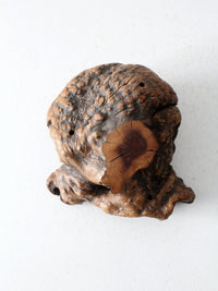 vintage burl wood natural sculpture