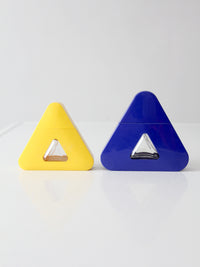 vintage Liz Claiborne Realities perfume bottles | pair of empty geometric bottles